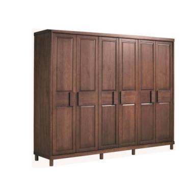 Imagem de Armário Cairo 6 Portas 3 Gavetas Madeira Maciça Weihermann, Capuccino