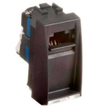 Imagem de Módulo de Tomada de Informática LivingLight RJ45 1 Cat6 Preto - Bticin