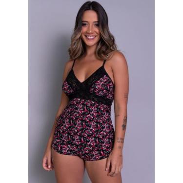 Imagem de Baby Doll Renda  Pijama Curto  Short Alça Conjunto Luxo - Vekyo, Mulhe
