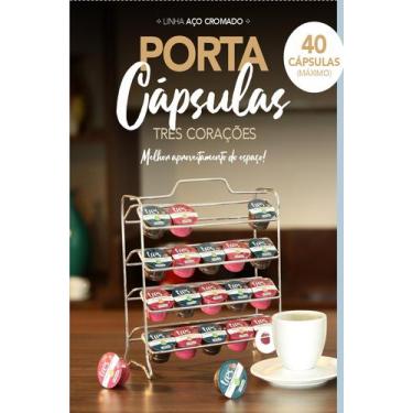 Imagem de Porta 40 Cápsulas De Café Tres Corações Bancada N135 Niquelart, 40 cap