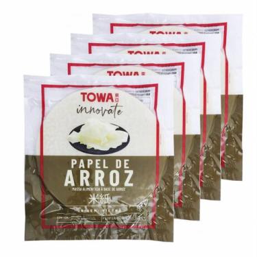Imagem de Papel De Arroz Tailandes Spring Rolls 340g Towa - Kit X4