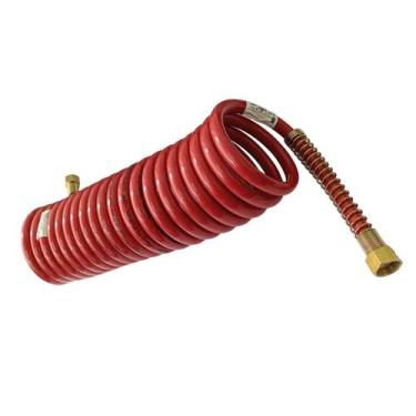 Imagem de 1 Mangueira Espiral Carreta Para Freio A Ar Caminhão Vermelha 5,5mts -