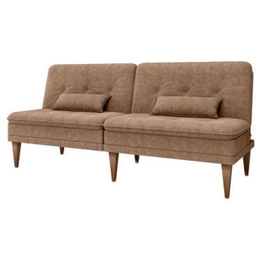 Imagem de Sofá Cama sem braço Pietra 2 lugares Boucle Marrom - Matrix
