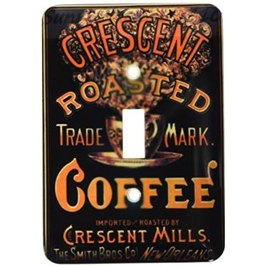 Imagem de 3dRose lsp_163747_1 Imagem do pôster vintage de café de Nova Orleans - Interruptor de botão único