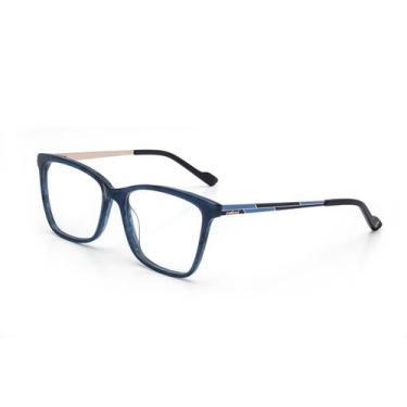 Imagem de Armação De Óculos Colcci C6099k9355 Azul Brilho Marmorizado, Azul, 55