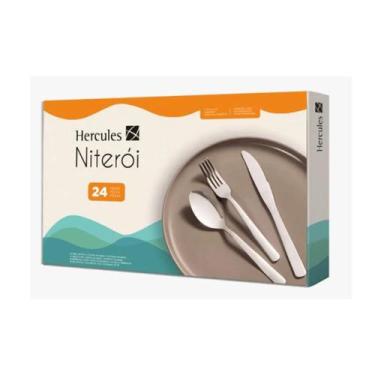 Imagem de Faqueiro Niterói Com Estojo 24 Peças - Hercules