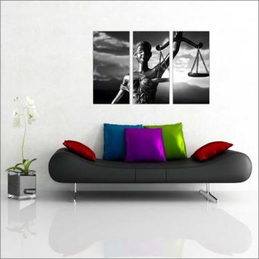 Imagem de Quadro Decorativo Direito Advogado Advocacias Preto e Branco Decorar S