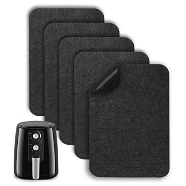 Imagem de 5PCS Heat Resistant Mat for Air Fryer Kitchen Appliance Slider Mats,5mm/0.2inch thickened Kitchen Countertop Heat Protector Mat compatible for Ninja Foodi Air Fryer,Coffee Maker,Blender