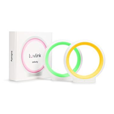 Imagem de LuvLink Lâmpada Infinity Lamp v2 Premiada da Amizade – Configuração Bluetooth Simples (conjunto de dois, branco)
