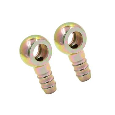 Imagem de Partuto Adaptador de linha de combustível de 1,2 cm (1/5.1 cm) 12 mm ID Mangueira Barb 14 mm encaixe banjo para motocicleta carro 2 peças de substituição