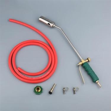 Imagem de 1 peça de queimador doméstico de gás natural liquefeito de alta temperatura, pistola de fogo, maçarico de pelo de porco, cabeça impermeável, kit de tocha de churrasco (50, interruptores duplos)