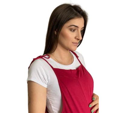 Imagem de Kit 2 jardineiras / macacão gestante ou pós parto - DOCE MAMÃE, Vermel