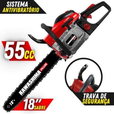 Imagem de Motosserra Kawashima KCS550P À Gasolina 54,6cc 2 Tempos Com Carcaça de