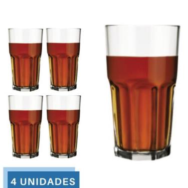 Imagem de 4 Copo Bristol Luxo Redondo Vidro Transparente 410ml Nadir - NADIR FIG