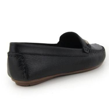 Imagem de Mocassim Feminino Couro Casual Confortável Solado Reto - Granado, 38, 