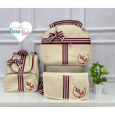 Imagem de Conjunto de luxo mochila 2 em 1/ 3 peças tiara baby - TIARA BABY , Vin