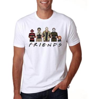 Imagem de Camiseta Masculina Friends De Halloween Monstros Presos Novidade Dia D