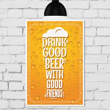 Imagem de Placa Decorativa MDF Cerveja com Amigos - Quartinhos