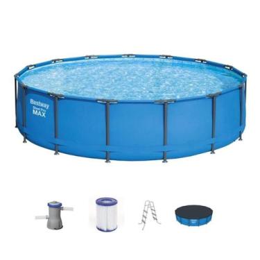 Imagem de Piscina Estruturada Bestway Steel Pro Max 14970 Litros Com Filtro Esca