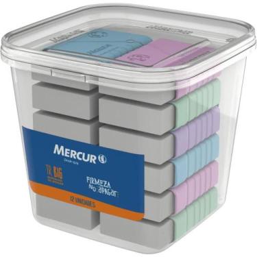 Imagem de Borracha Branca TR BIG TONS Pastéis Sortida Pote com 12 - Mercur