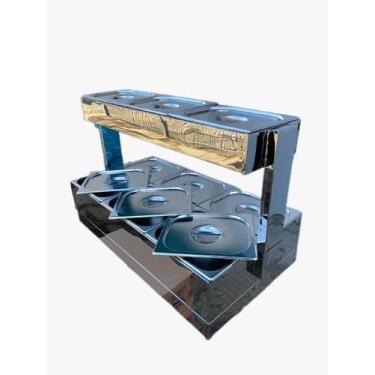 Imagem de buffet Duplo Self Service 9 Cubas 1/2 65mm ZPBFR09 - ZEPPER, 220V