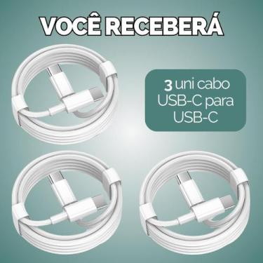 Imagem de Kit Cabo Carregador Turbo 1 Metro Usb Fonte Usb-C - Escolha Seu Kit - 