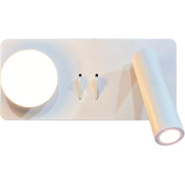 Imagem de Arandela de Cabeceira Leitura Branca Led 8W 3200K Bivolt - PARIS LUZ