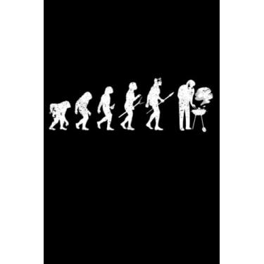 Imagem de Grilling Evolution Of Man BBQ Grill Barbeque Meat Smoker: Grilling Gifts Barbecue And Smoker BBQ Accessories | Dot Grid Journal, Notebook or Organizer ... book, Scheduler, Task Checklist | 6x9