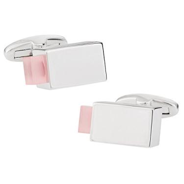 Imagem de Abotoaduras rosa óticas de fibra de designer Cuff-Daddy com caixa de apresentação