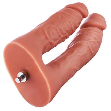 Imagem de Hismith Vibrador De Silicone Com Penetração Dupla De 6,5" Para Máquina De Sexo Premium Com Sistema Kliclok, Comprimento Inserível De 5,5", Brinquedo De Prazer Vaginal E Anal - Série Incrível