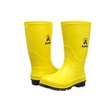 Imagem de Kamik Bota de chuva Stomp (bebê/criança pequena/criança grande), Amarelo/preto, 7 Toddler