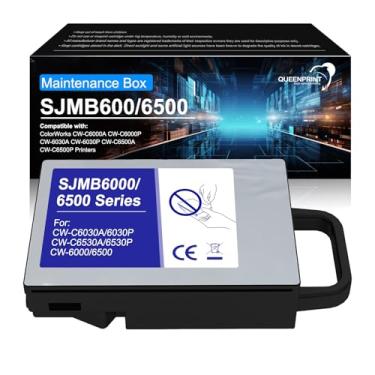 Imagem de QUEENPRINT High speed printing SJMB 6500 6000 caixa de manutenção cartucho caixa de resíduos compatível com impressoras ColorWorks (CW-C6000A CW-C6000P CW-6030A CW-6030P CW-C6500A CW-C6500P)
