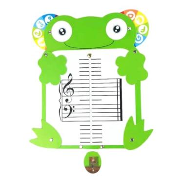 Imagem de simhoa Placa de leitura de música, ferramenta de ensino, suprimentos de aula de música, placa de reconhecimento de notação musical de pontuação de cinco, Forma de Sapo