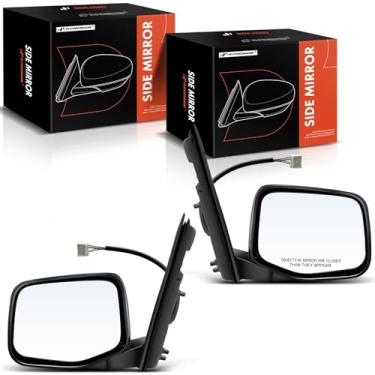 Imagem de A-Premium Par (2) espelhos retrovisores elétricos do lado do motorista e do passageiro - compatível com Honda Odyssey 2011 2012 2013 - Espelho retrovisor externo externo dobrável manual aquecido -