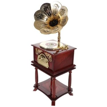 Imagem de Toyvian Caixa De Música De Gramofone De Corda Vintage Mini Caixa De Gramofone Decorativa Com Acabamento Requintado Para Decoração De Mesa