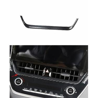 Imagem de ANUNFRRE Acessórios de carro aptos para Toyota Corolla 2020 2021 2022 2023 ABS console central painel de ar condicionado guarnição 1 peça SRT (fibra de carbono)