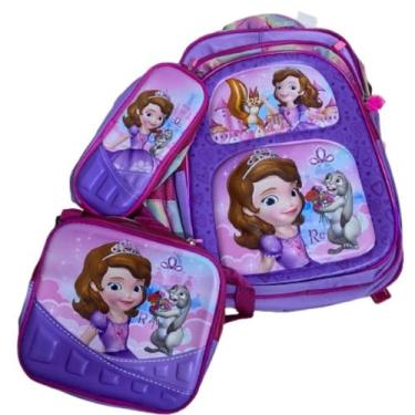 Imagem de Kit mochila com lancheira e estojo de personagens femin - outra, PRINC
