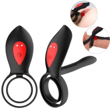 Imagem de Anel Duplo Companheiro com Estimuladores, 10 Velocidades USB - Vibrato