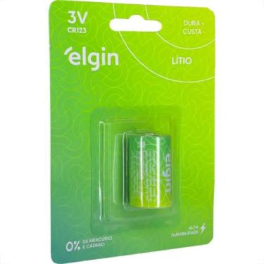 Imagem de Pilha Elgin Bateria 3V. Litio Cromado 123 Com 1 Peca