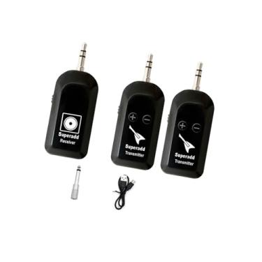 Imagem de menolana Transmissor e receptor de guitarra, eletrônico de guitarra, transmissor e receptor de áudio multiuso para baixo, teclado e piano, 1 a 2