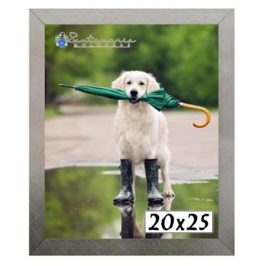 Imagem de Moldura Porta Retrato 20X25 Prateado - Santamaria Molduras