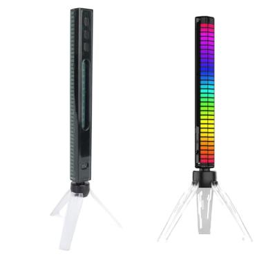 Imagem de RGB Sound Control Light, 18 Cores RGB Light Bar Música Sincroniza Cores RGB LED Tira Com tripé, 4 Níveis de Brilho Luzes de Ritmo Musical Ativado por Voz para a Sala de Jogos