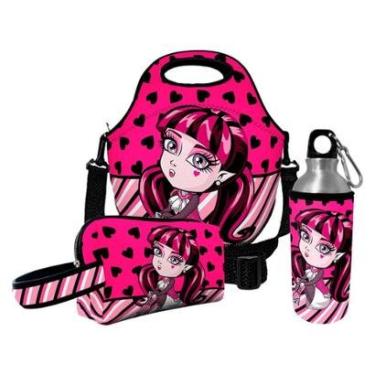 Imagem de Kit Escolar Infantil Lancheira Térmica + Necessaire Plus + Squeeze de Alumínio – ISOPRENE – Me-Unissex