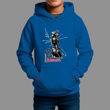 Imagem de Moletom Canguru Infanto Juvenil Algodão Casual Confortável Inverno Blu