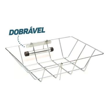 Imagem de Lixeira De Rua Grade Portão Muro Dobrável P/ Lixo Grande Organização -