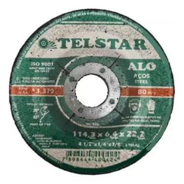 Imagem de Disco desbaste ferro aço telstar alo 41/2x7/8 kit com 5 pçs