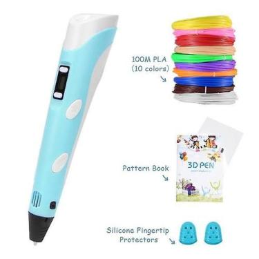 Imagem de Caneta 3D Wokex Original 2ª Geração com Filamento PLA de 100m - DIY