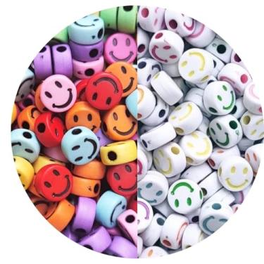 Imagem de Kit 200 Miçanga Smile 10mm ou Dado 8mm Entremeio Missanga Infantil Bijuteria Artesanato (Mix Smile)