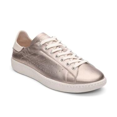 Imagem de ASH Tênis feminino de couro super – calçado elegante e confortável, ideal para roupas casuais e esportivas, Champanhe, 9.5-10