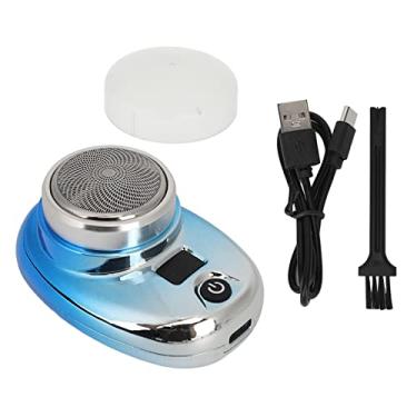 Imagem de Aparador de barba para homens, barbeadores elétricos para homens, rosto, bigode, nariz, corpo, aparador de pelos para homens (Blue Silver Gradient)